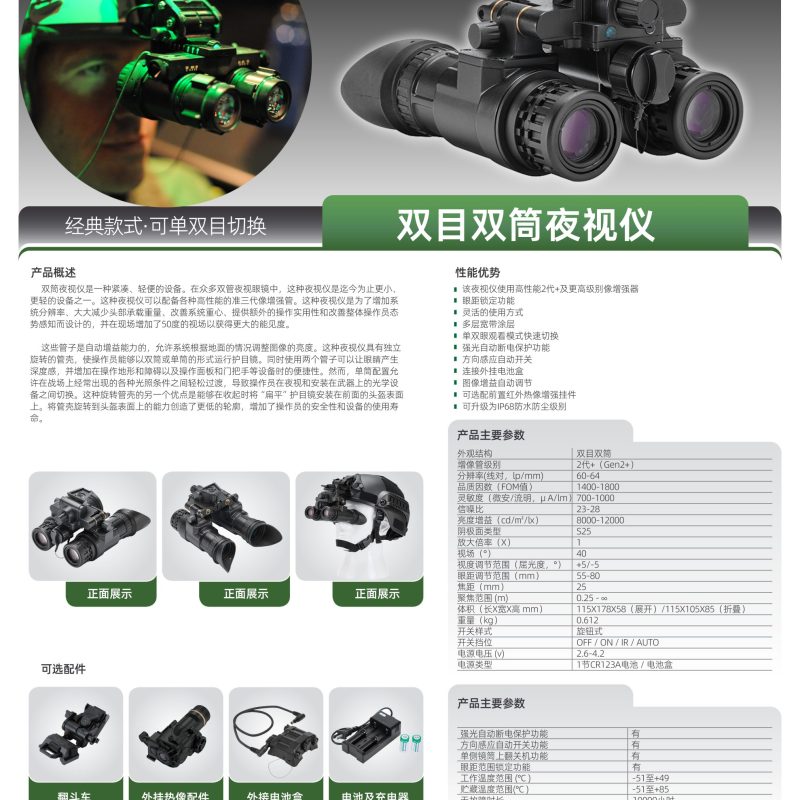 奥尔法BS120/BS120+ 双目头戴夜视仪